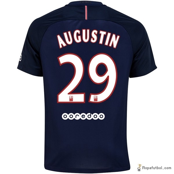 Camiseta Paris Saint Germain Replica Primera Ropa Augustin 2016/17 Azul